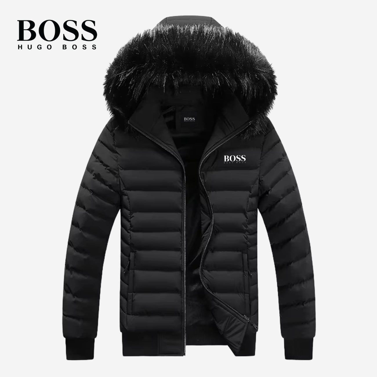 Piumino con collo in pelliccia || Svendita Totale