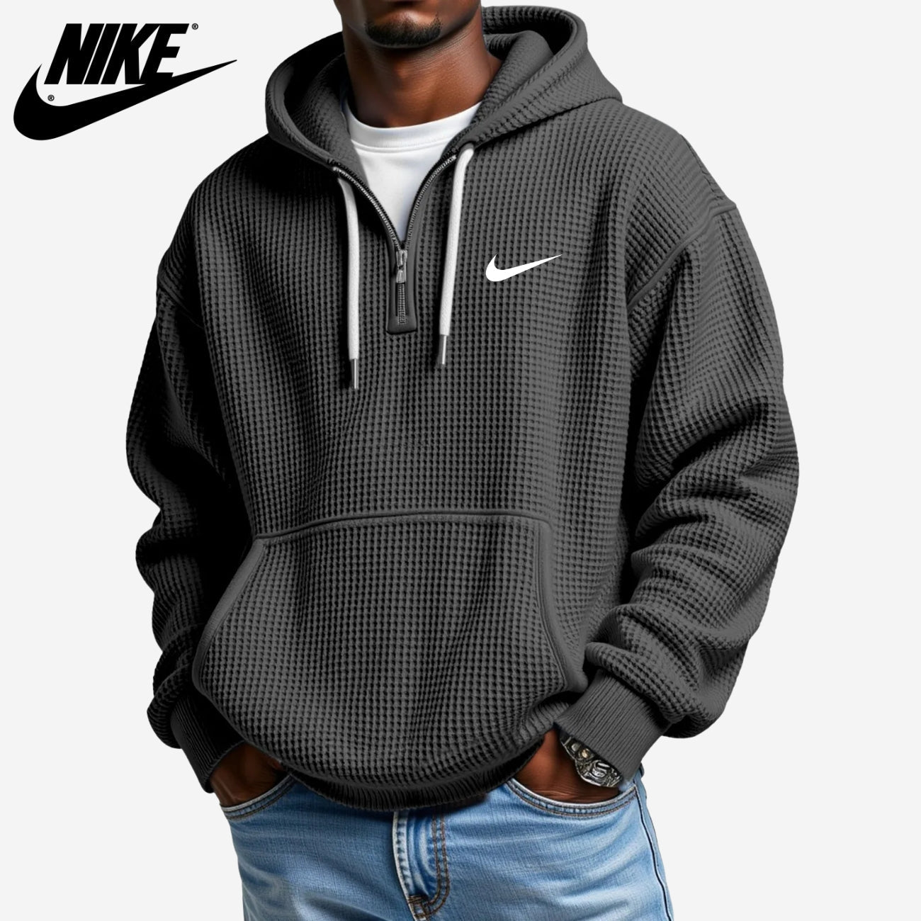 Felpa con Cappuccio Testurizzata || SALDI DI LIQUIDAZIONE