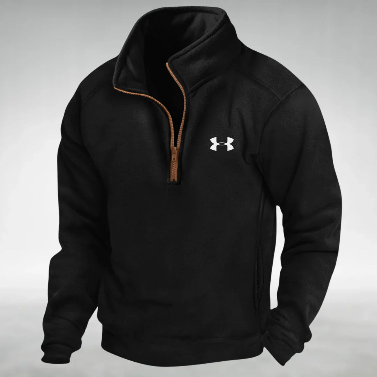 Felpa in Pile con Mezza Zip - SALDI