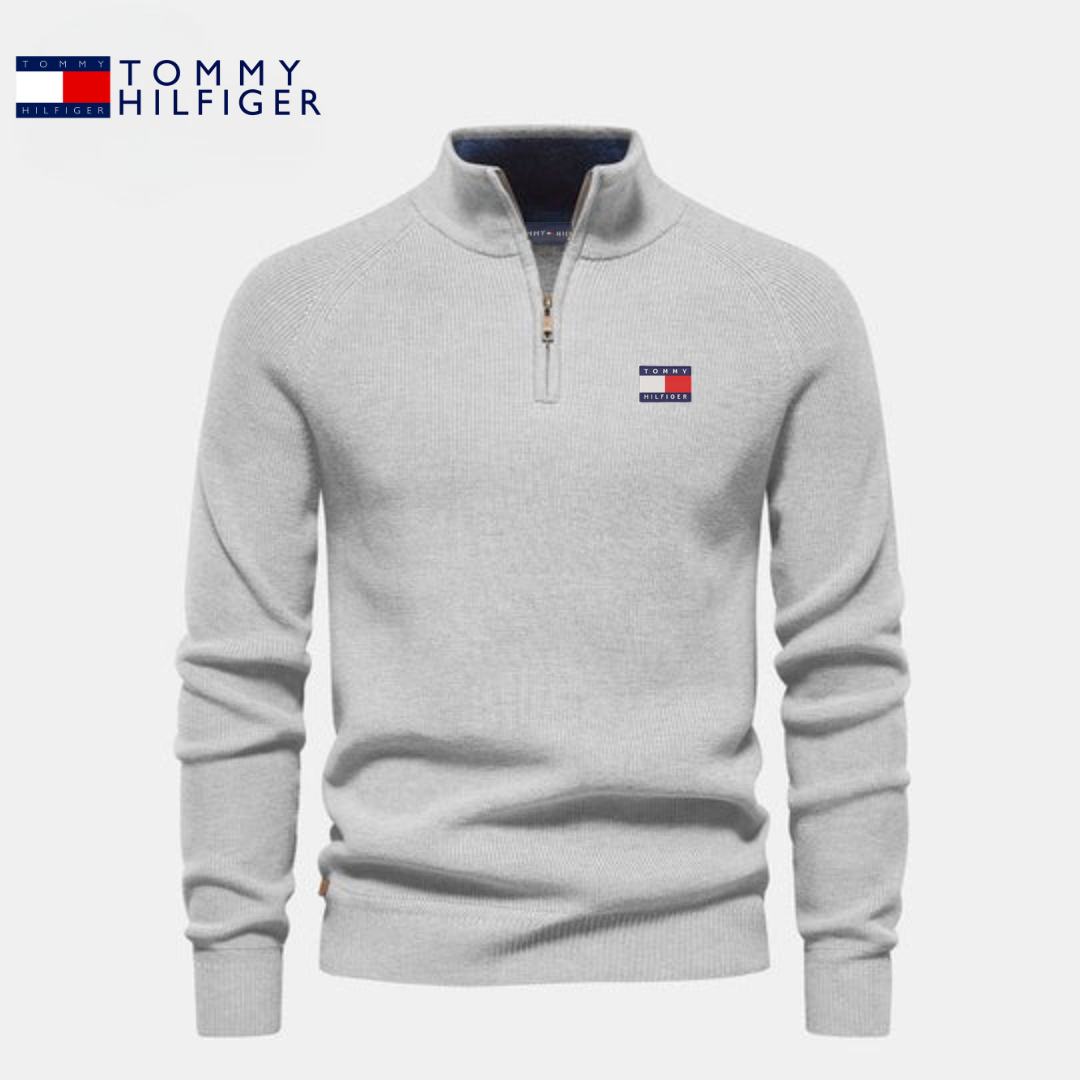Maglione con mezza zip