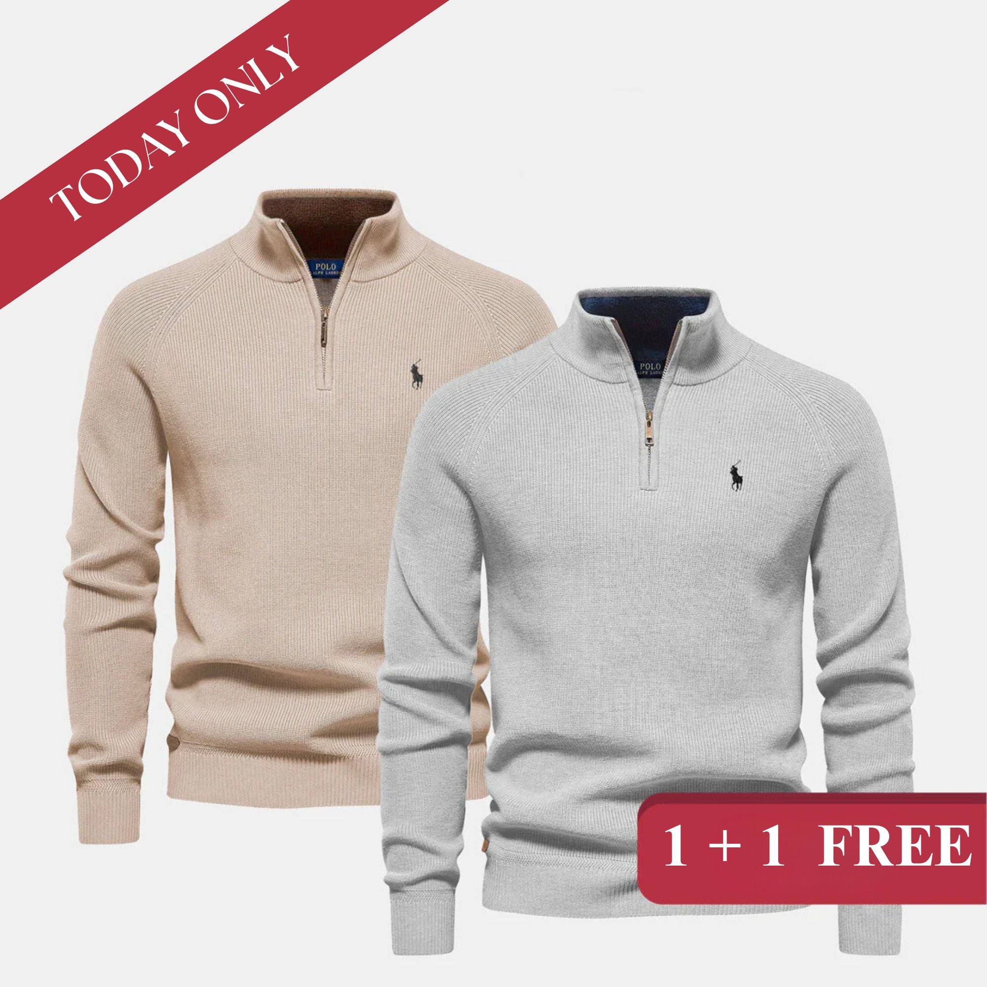 Sweater with Zip Collar 1+1 (WAREHOUSE CLEARANCE)