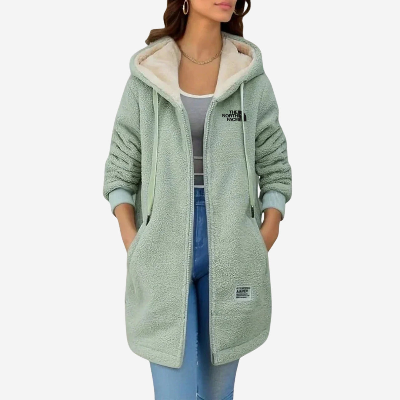 Cappotto in Pile con Cappuccio - SALDI DI LIQUIDAZIONE