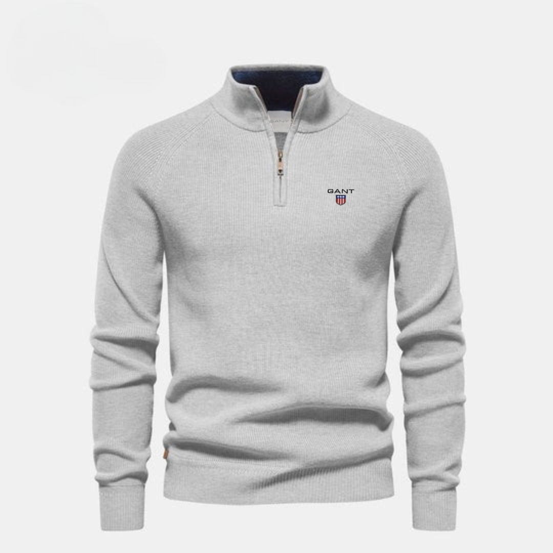 Maglione con mezza zip