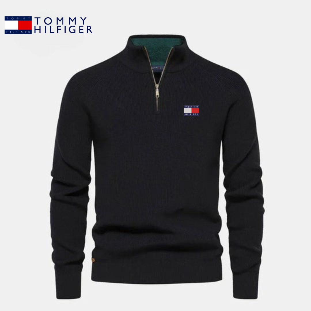 Maglione con mezza zip