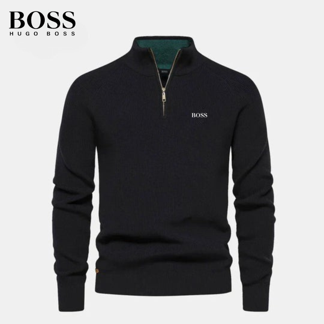 Maglione con mezza zip