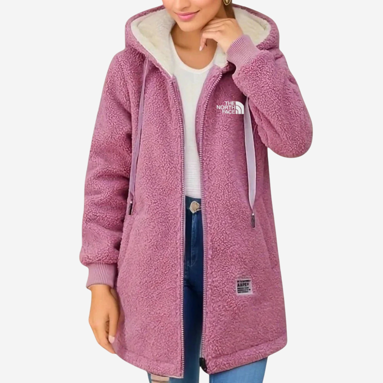 Cappotto in Pile con Cappuccio - SALDI DI LIQUIDAZIONE