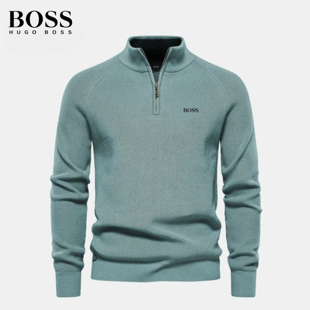 Maglione con mezza zip