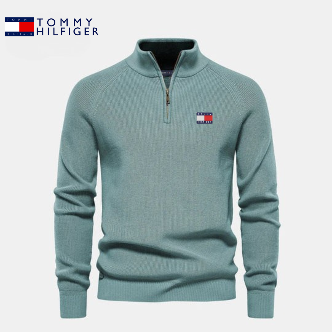 Maglione con mezza zip