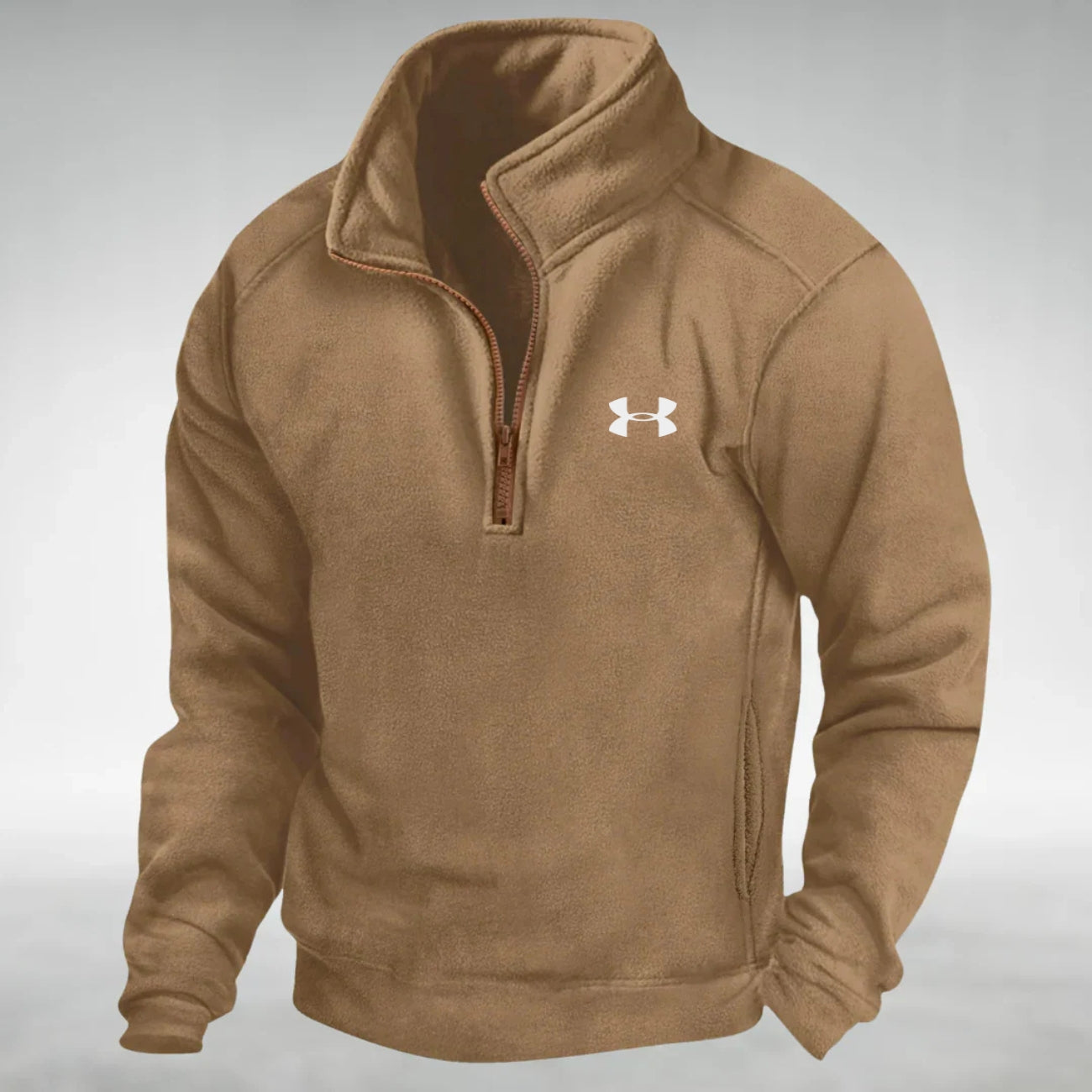 Felpa in Pile con Mezza Zip - SALDI