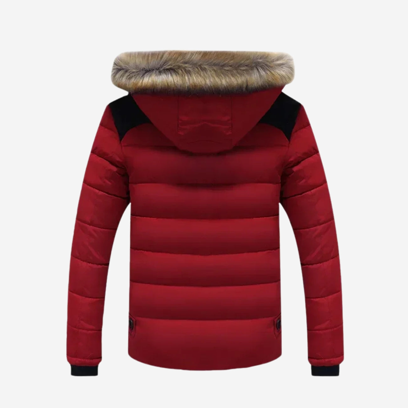 Piumino isolante con collo in pelliccia sintetica - Svendita Totale