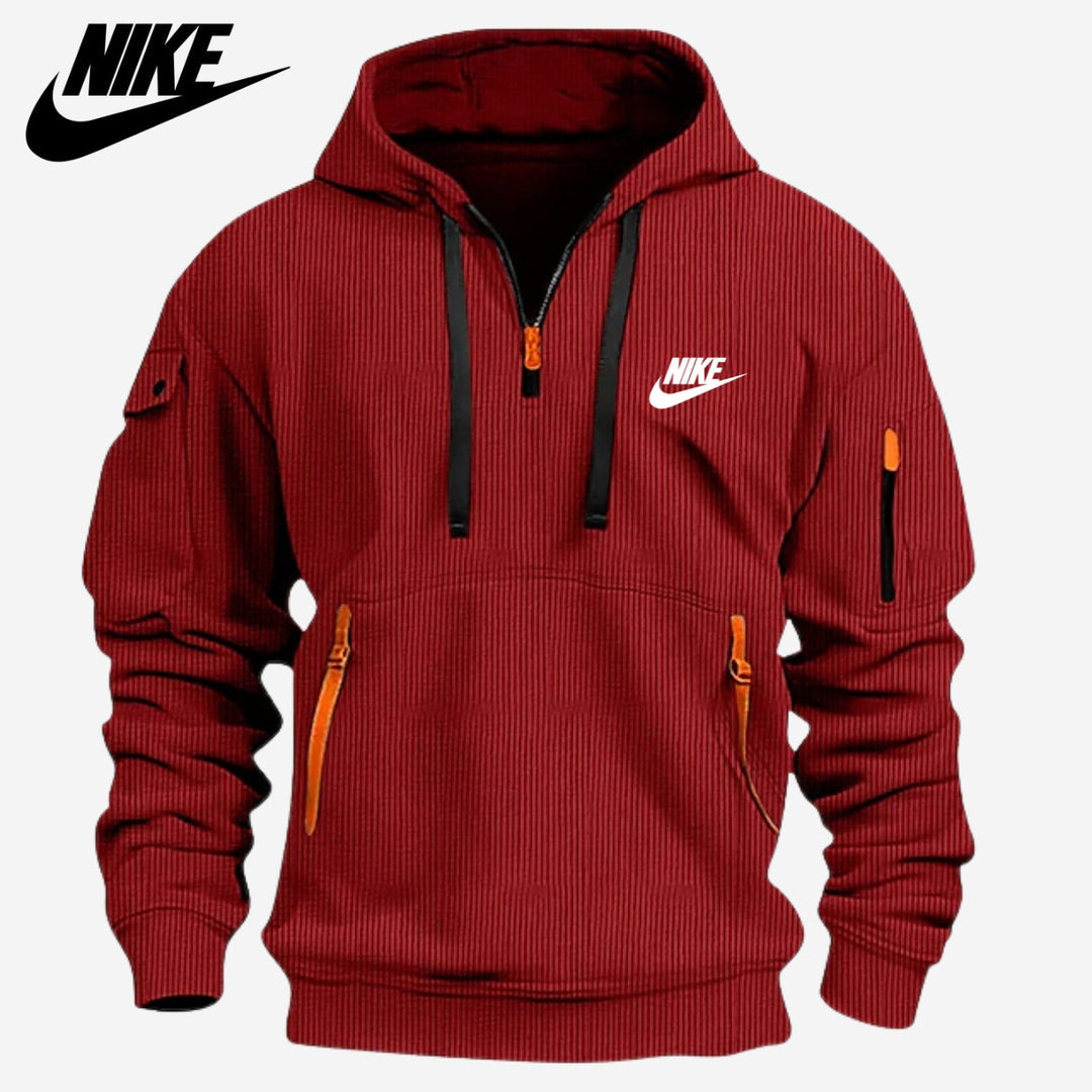 Felpa con Cappuccio con Più Tasche e Cerniera || SALDI