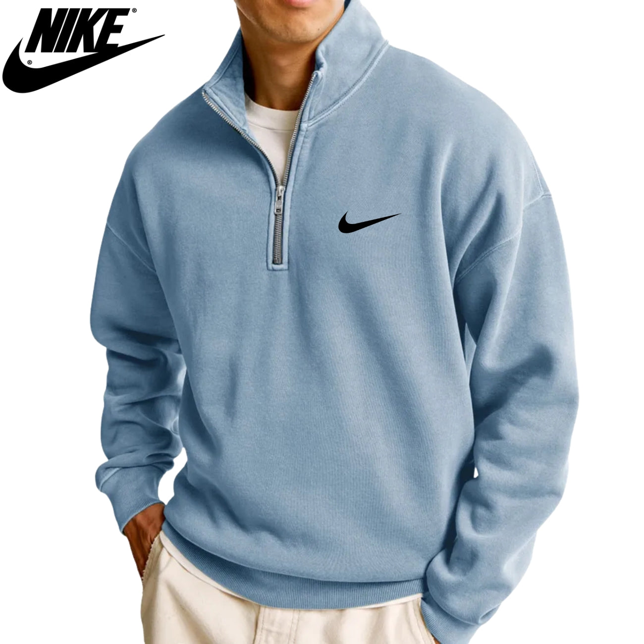 Felpa Casual con Mezza Cerniera || SALDI DI LIQUIDAZIONE