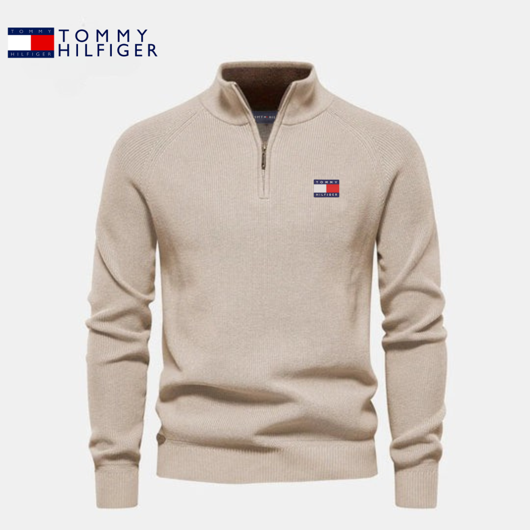 Maglione con mezza zip