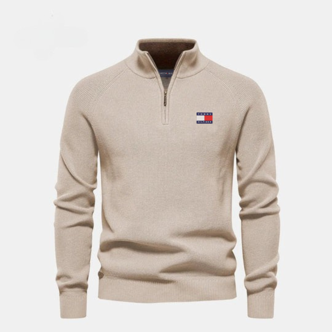 Maglione con mezza zip