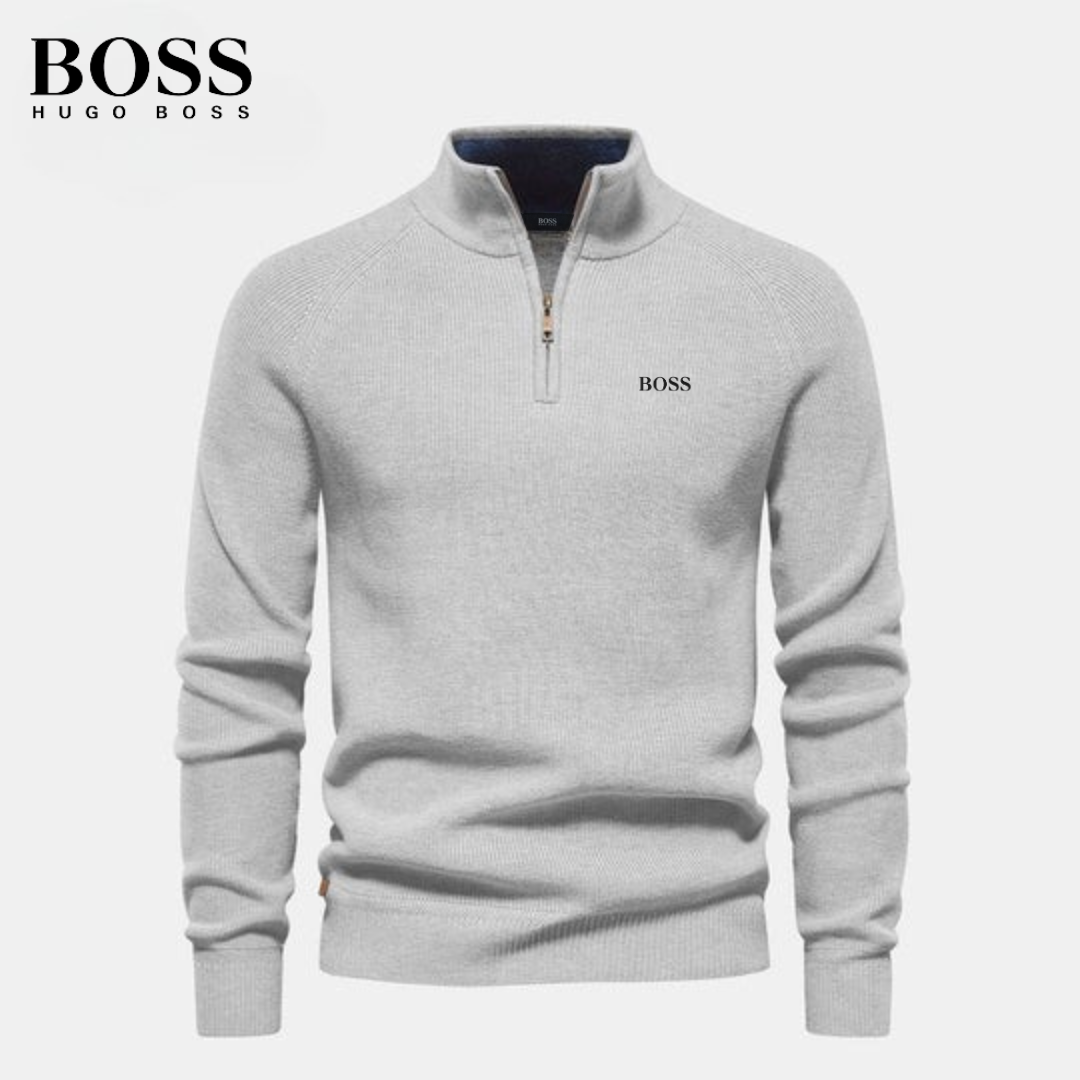 Maglione con mezza zip