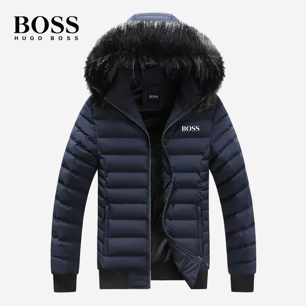 Piumino con collo in pelliccia || Svendita Totale