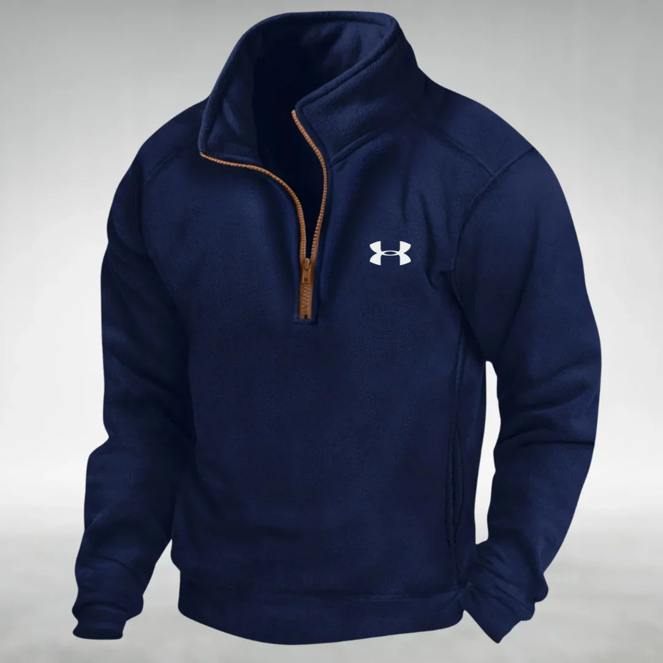 Felpa in Pile con Mezza Zip - SALDI