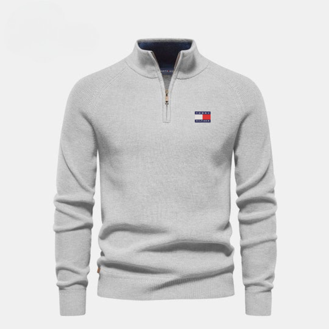 Maglione con mezza zip