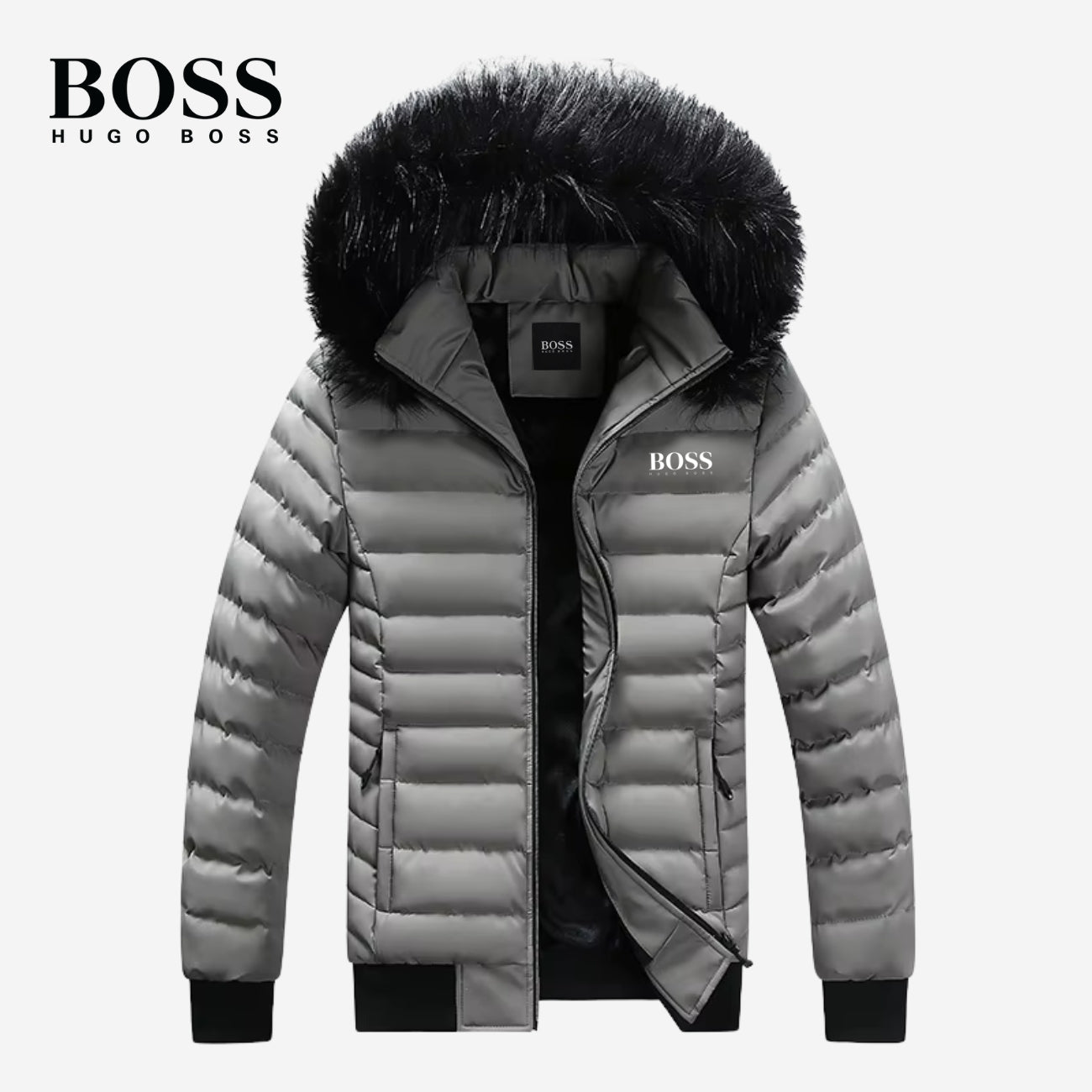 Piumino con collo in pelliccia || Svendita Totale