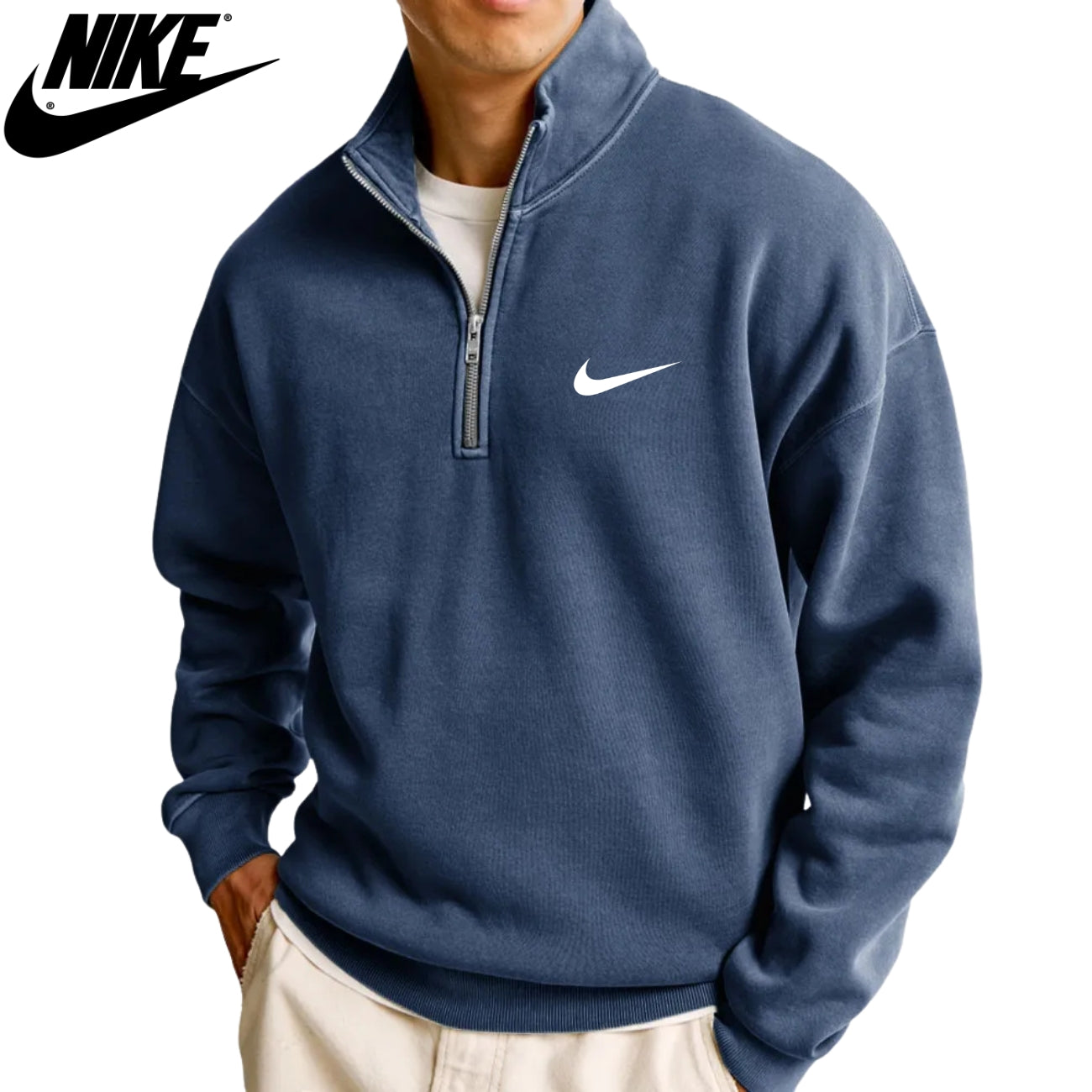 Felpa Casual con Mezza Cerniera || SALDI DI LIQUIDAZIONE