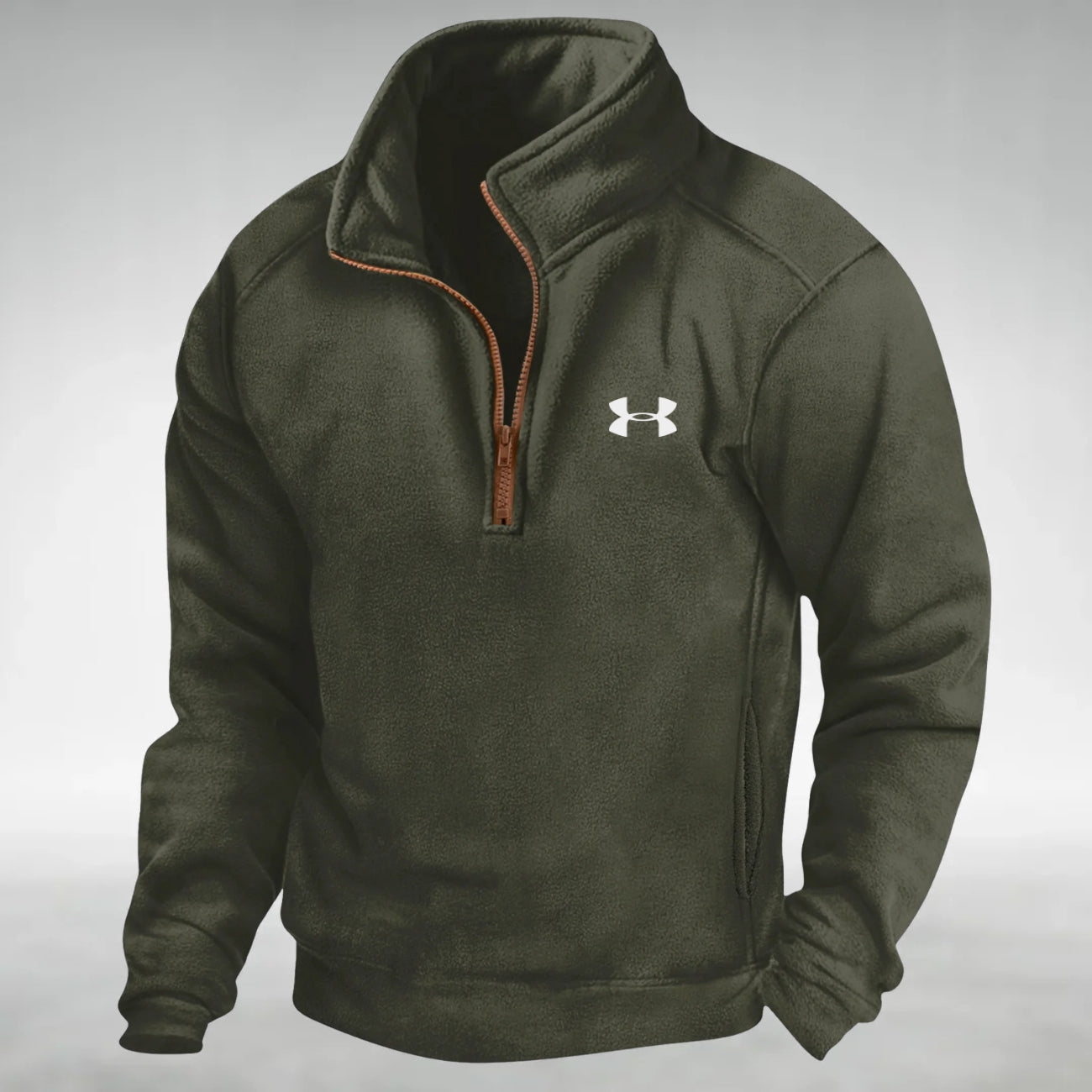 Felpa in Pile con Mezza Zip - SALDI