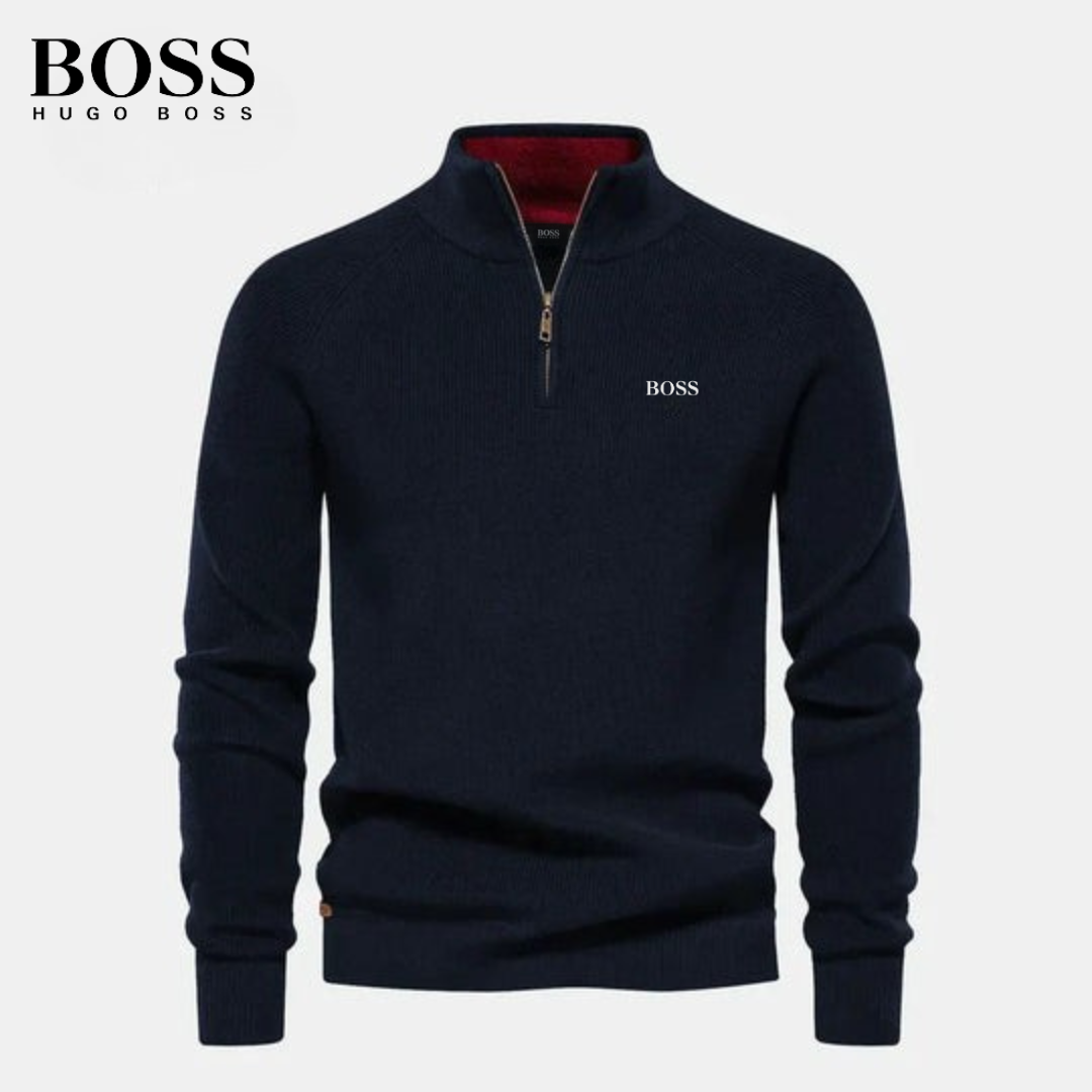 Maglione con mezza zip