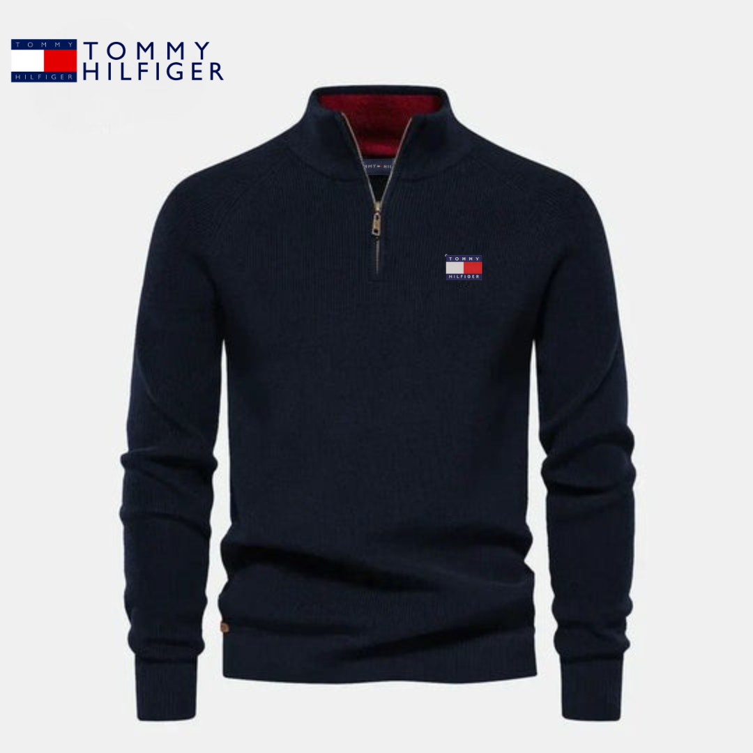 Maglione con mezza zip
