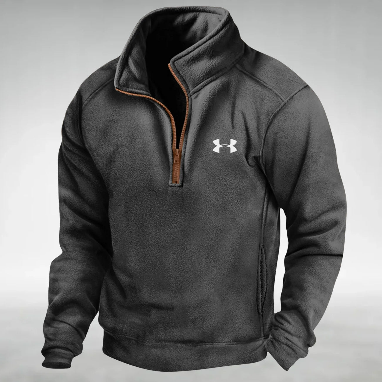 Felpa in Pile con Mezza Zip - SALDI