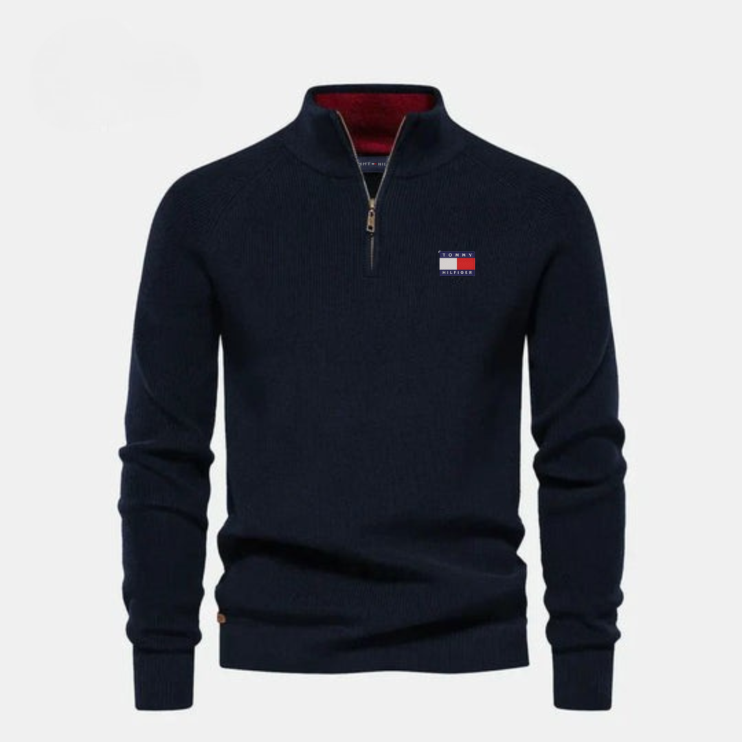 Maglione con mezza zip