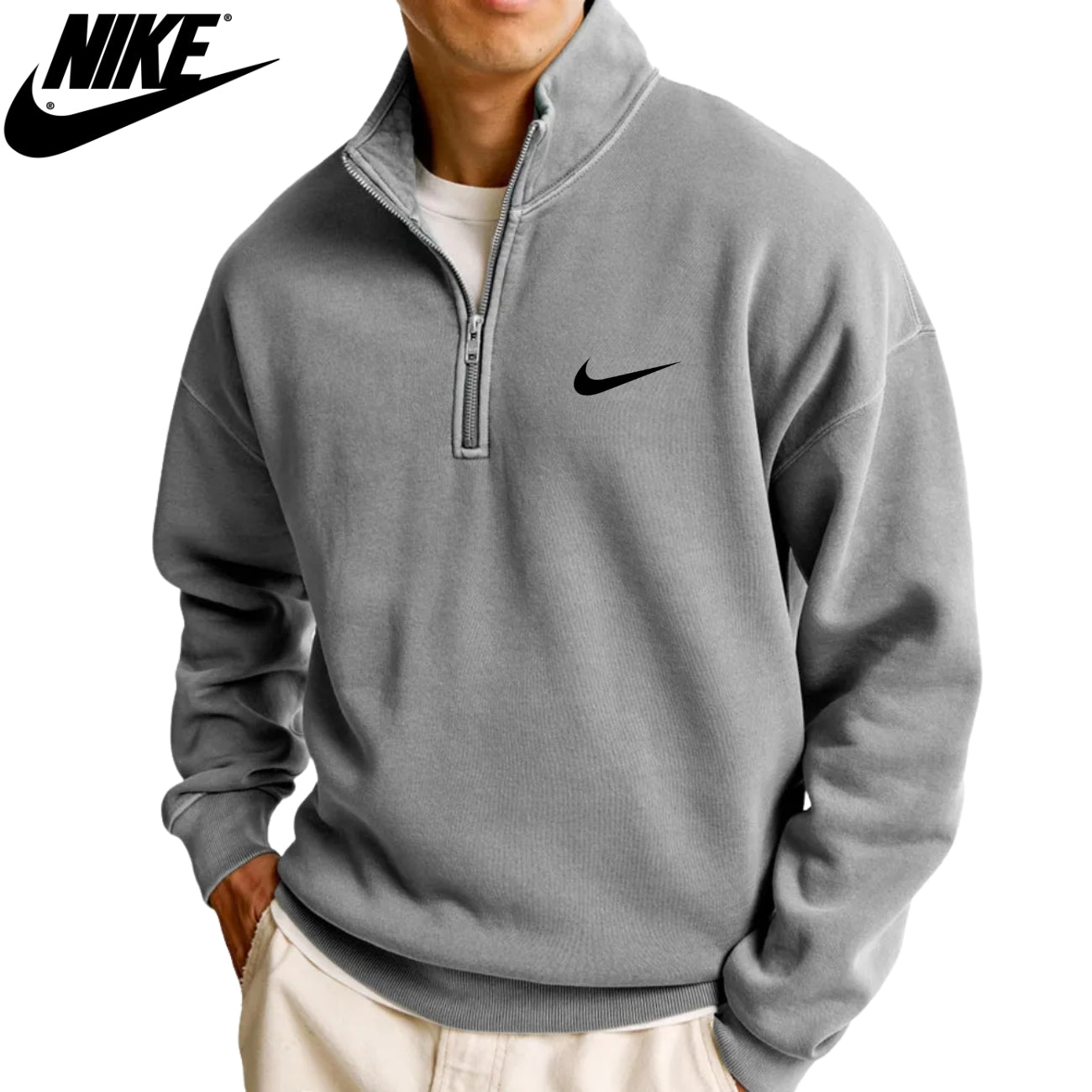 Felpa Casual con Mezza Cerniera || SALDI DI LIQUIDAZIONE